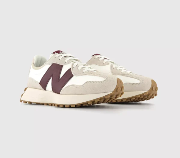 New Balance 327 Trainers  Moonbeam Burgundy