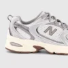New Balance 204L Trainers  Silver Metallic Off White Brown