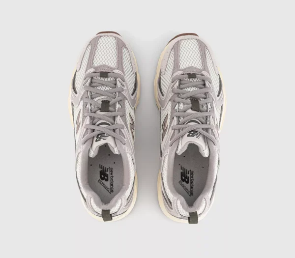 New Balance 204L Trainers  Silver Metallic Off White Brown