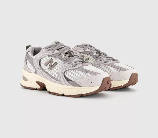 New Balance 204L Trainers  Silver Metallic Off White Brown