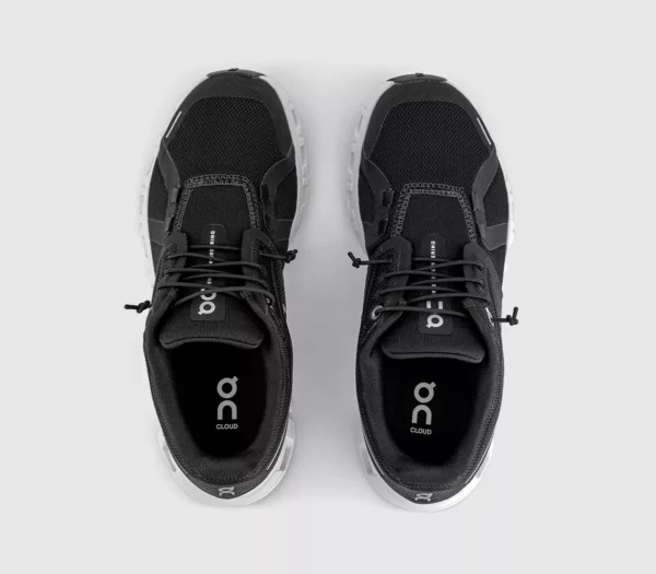 ON Cloud 6 Trainers  Black White F