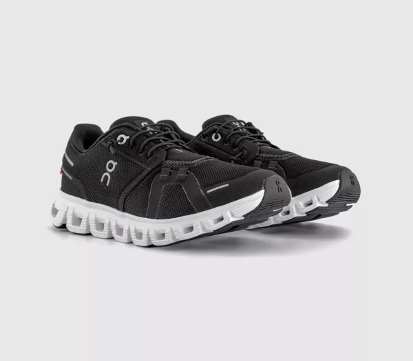 ON Cloud 6 Trainers  Black White F