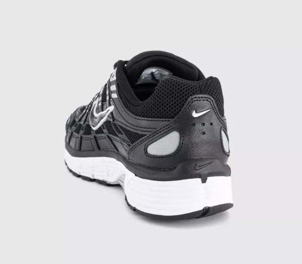 Nike P-6000 Trainers  Black Black White Metallic Silver