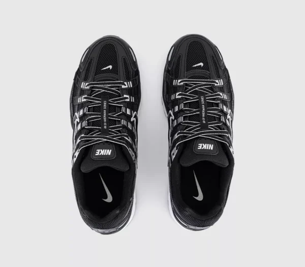 Nike P-6000 Trainers  Black Black White Metallic Silver