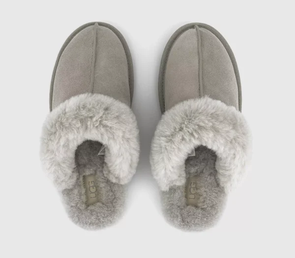 UGG Scuffette II Metal Logo Slippers  Seal Grey