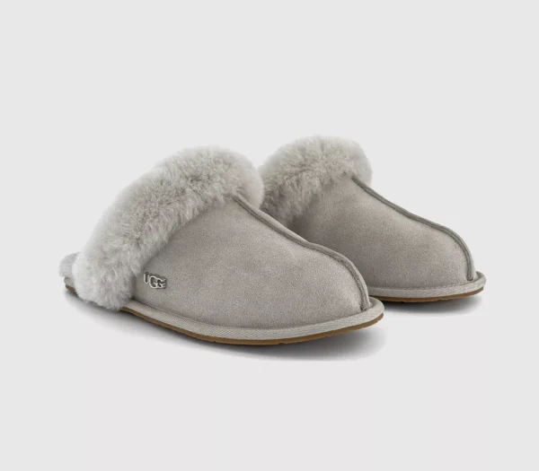 UGG Scuffette II Metal Logo Slippers  Seal Grey