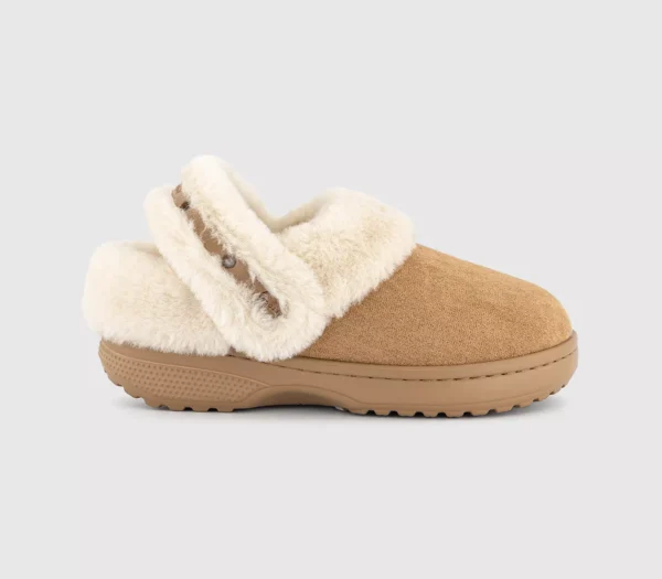 Crocs Classic Unfurgettable Suede Clogs  Sepia