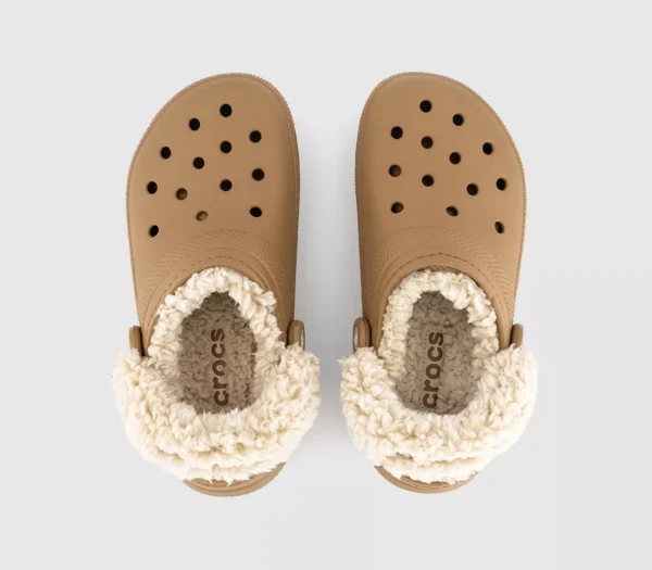 Crocs Classic Fleece Lined Clogs  Sepia