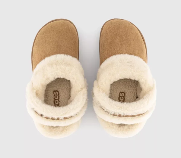 Crocs Classic Unfurgettable Suede Clogs  Sepia