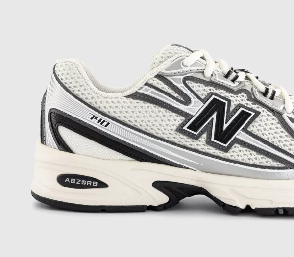 New Balance 740 Trainers  Silver Black